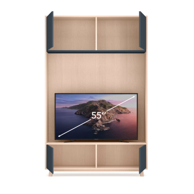 MON PETIT MEUBLE FRANÇAIS - Bibliothèque en bois KUBE pour écran TV - 1 module