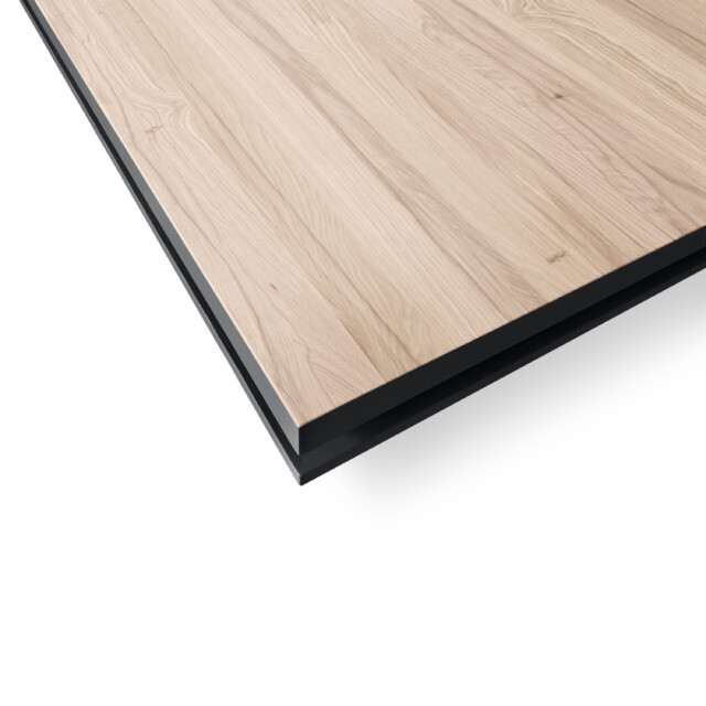 MON PETIT MEUBLE FRANÇAIS - Table extensible ÉGÉE en chêne naturel - piétement noir mat