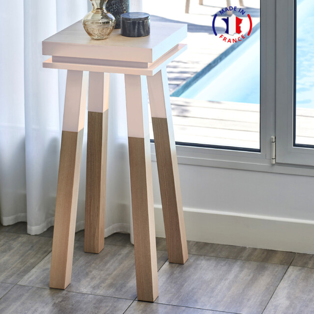 Guéridon en bois massif ÉGÉE – 11 couleurs par la marque Mon petit meuble français Mon petit meuble français - Guéridon en bois massif ÉGÉE – 11 couleurs