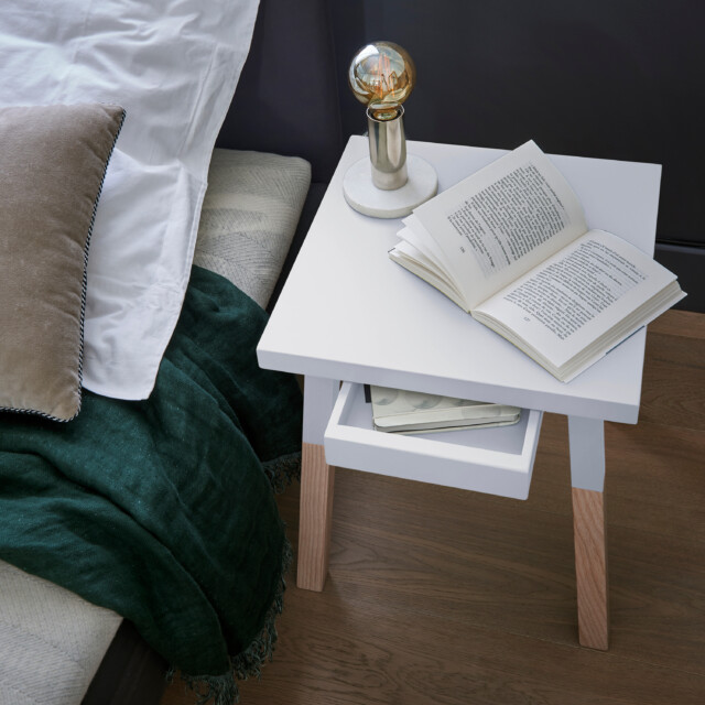 Mon Petit Meuble Français - Lot de 2  tables de chevet bois ÉGÉE – 1 tiroir,  11 coloris