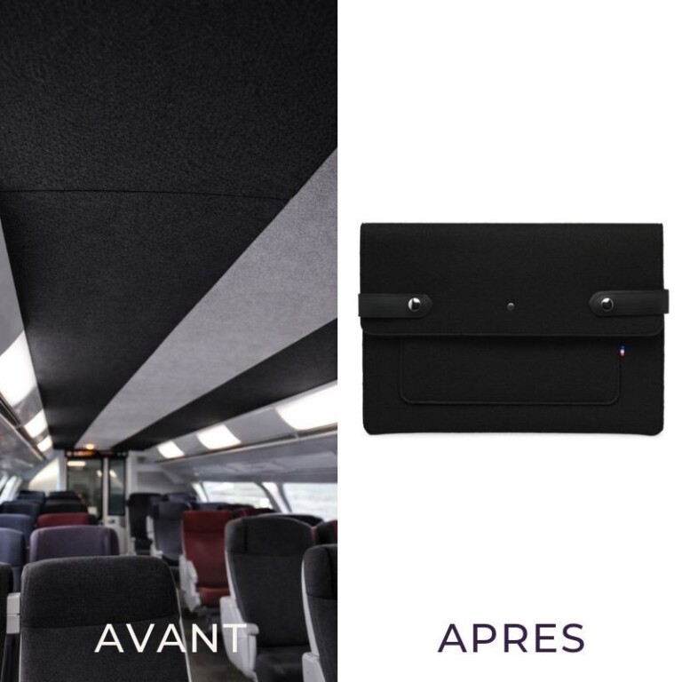 Saint-Lazare - Pochette ordinateur Made in France - noire