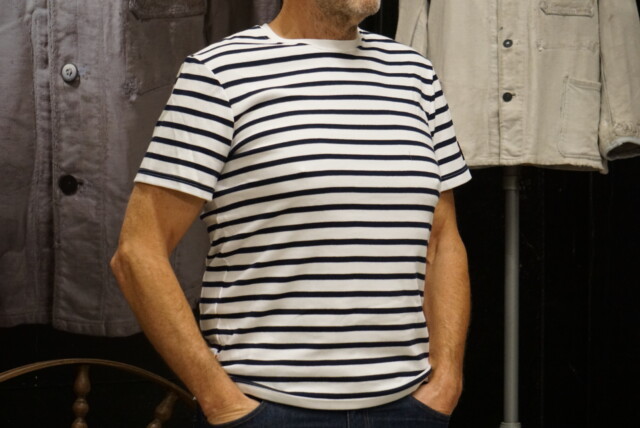 Kiplay Vintage - T-shirt Marinière 100% Cotion Biologique Homme