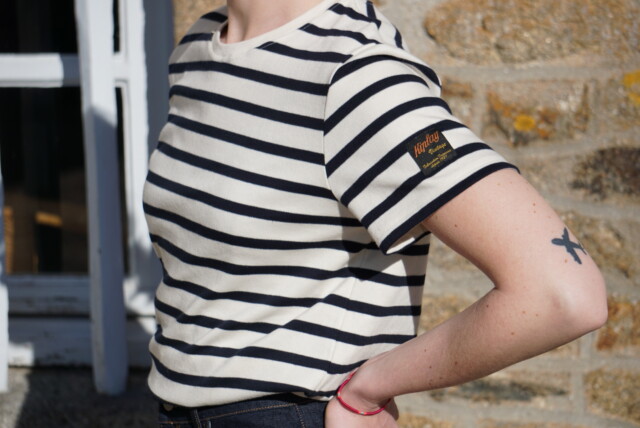 Kiplay Vintage - T-shirt Marinière 100% Cotion Biologique Femme