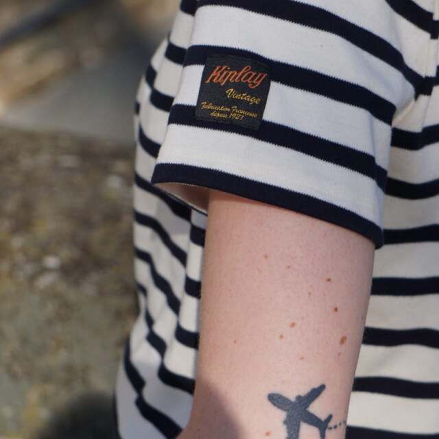 Kiplay Vintage - T-shirt Marinière 100% Cotion Biologique Femme