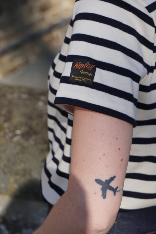 Kiplay Vintage - T-shirt Marinière 100% Cotion Biologique Femme