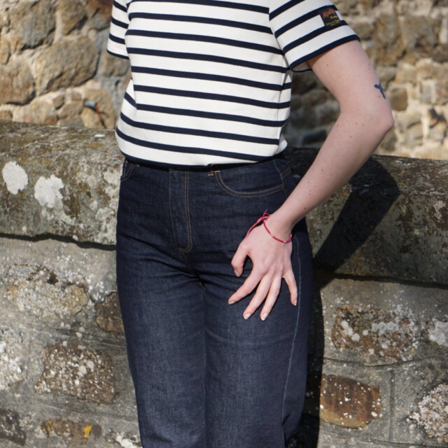 Kiplay Vintage - T-shirt Marinière 100% Cotion Biologique Femme