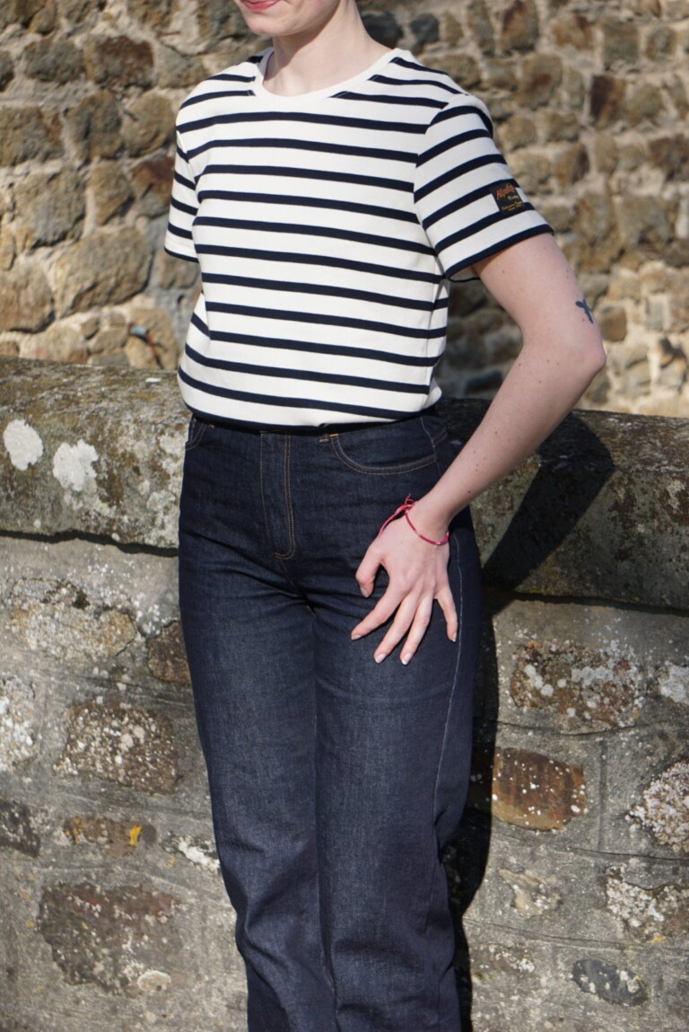 Kiplay Vintage - T-shirt Marinière 100% Cotion Biologique Femme