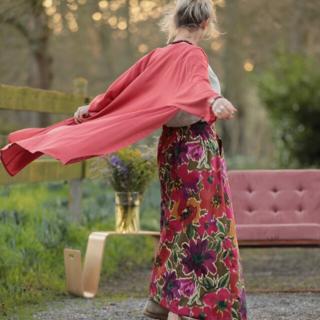 Quintessence - Jupe longue Maya - Satin de coton Toscane