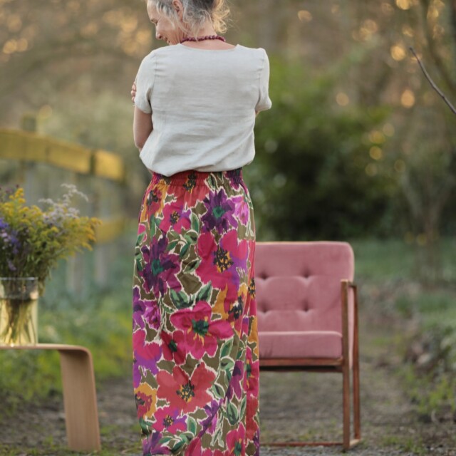 Quintessence - Jupe longue Maya - Satin de coton Toscane