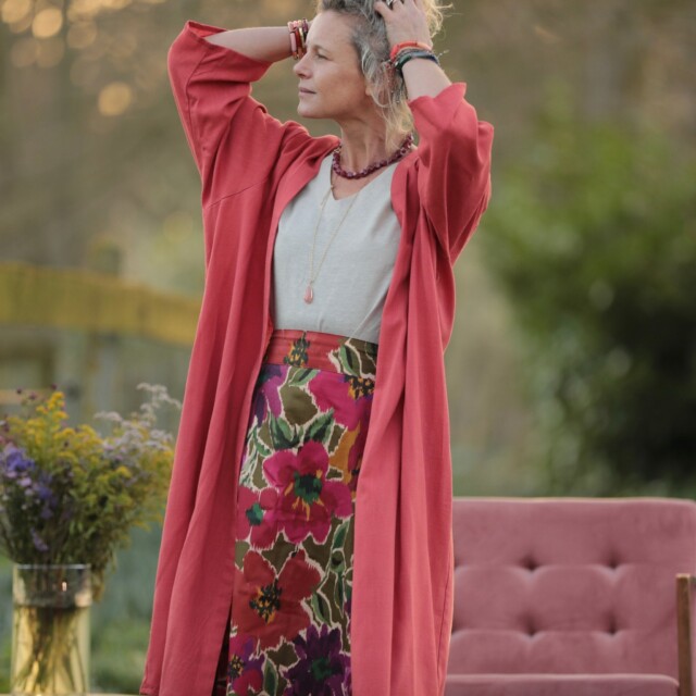 Quintessence - Jupe longue Maya - Satin de coton Toscane