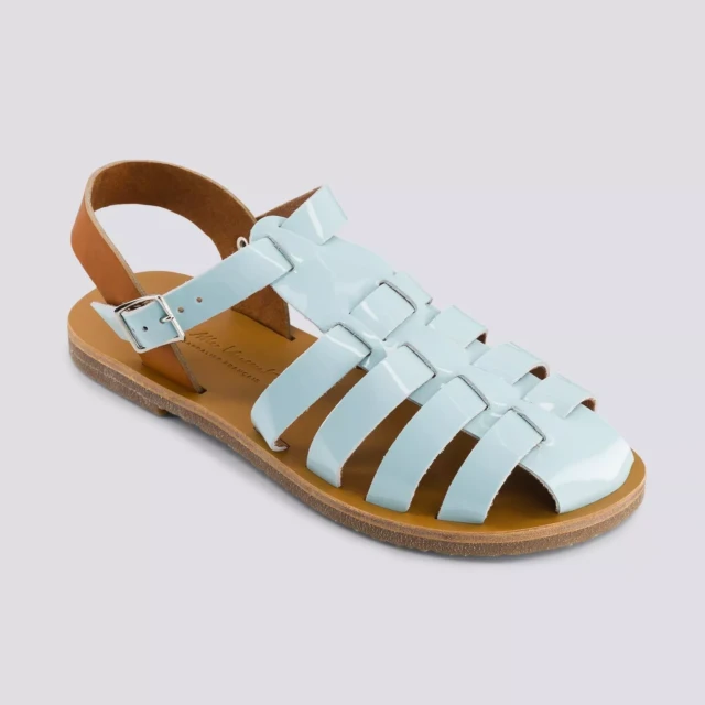 MAX VINCENT - SANDALES FERMEES ACIDULE cuir tannage vegetal bleu pastel Femme