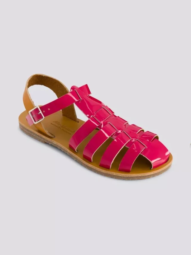 Max Vincent - Sandales fermees acidule cuir tannage vegetal fuchsia femme