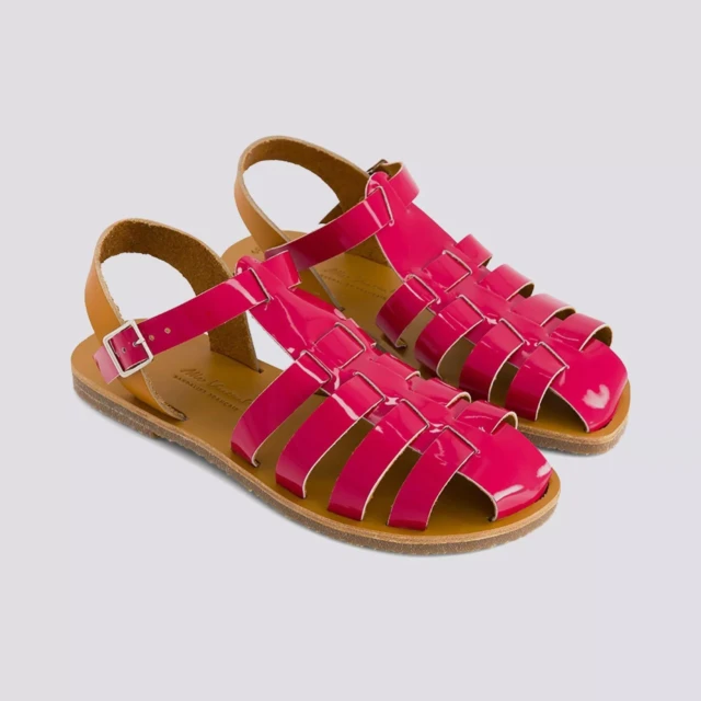 MAX VINCENT - SANDALES FERMEES ACIDULE cuir tannage vegetal fuchsia Femme