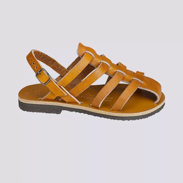 MAX VINCENT - SANDALE FERMEE ENFANT ALBAN cuir tannage vegetal naturel