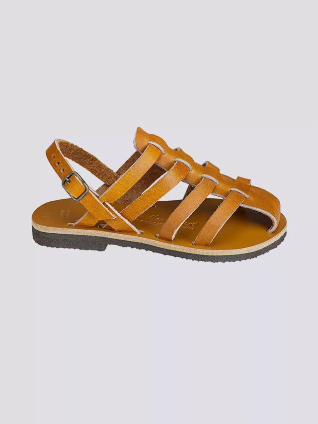 MAX VINCENT - SANDALE FERMEE ENFANT ALBAN cuir tannage vegetal naturel