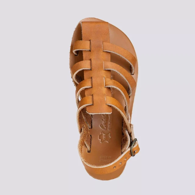 MAX VINCENT - SANDALE FERMEE ENFANT ALBAN cuir tannage vegetal naturel