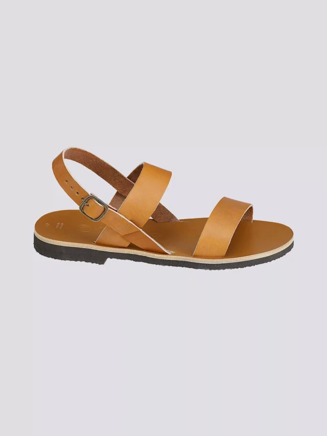 MAX VINCENT - SANDALES DOUBLE BRIDE ALEX cuir tannage vegetal naturel Homme