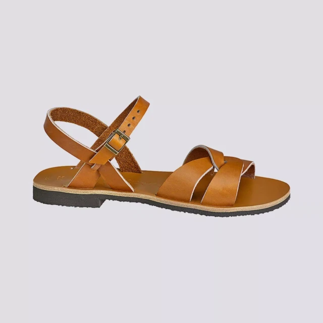 MAX VINCENT - SANDALES BRIDES CROISEES ATHENA cuir tannage vegetal naturel Femme