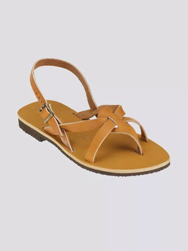 Max Vincent - Sandales brides croisees bahia cuir tannage vegetal naturel femme