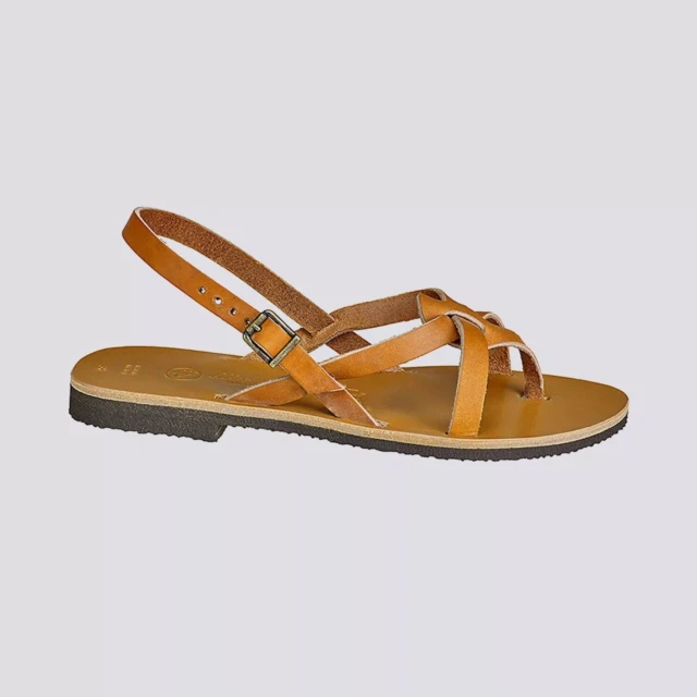 MAX VINCENT - SANDALES BRIDES CROISEES BAHIA cuir tannage vegetal naturel Femme