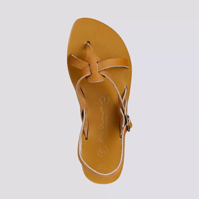 MAX VINCENT - SANDALES BRIDES CROISEES BAHIA cuir tannage vegetal naturel Femme