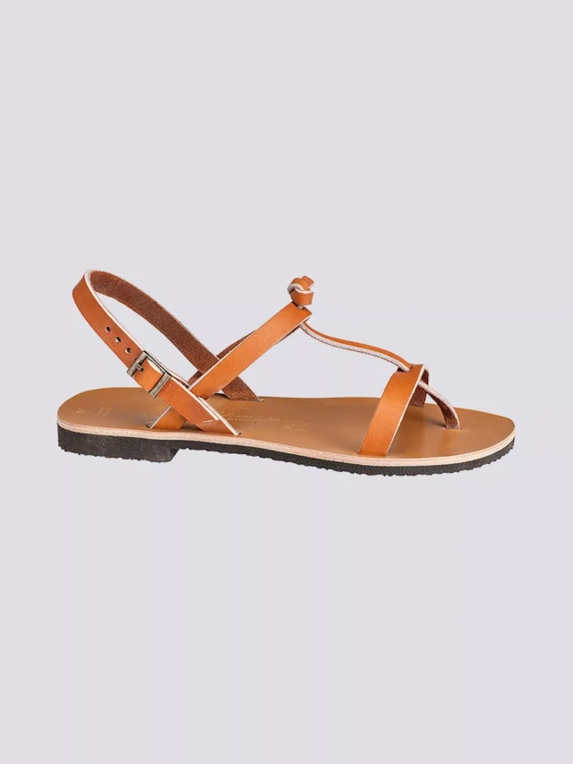 MAX VINCENT - SANDALES DOUBLE BRIDE BANDOL cuir tannage vegetal naturel Femme