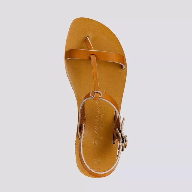 MAX VINCENT - SANDALES DOUBLE BRIDE BANDOL cuir tannage vegetal naturel Femme