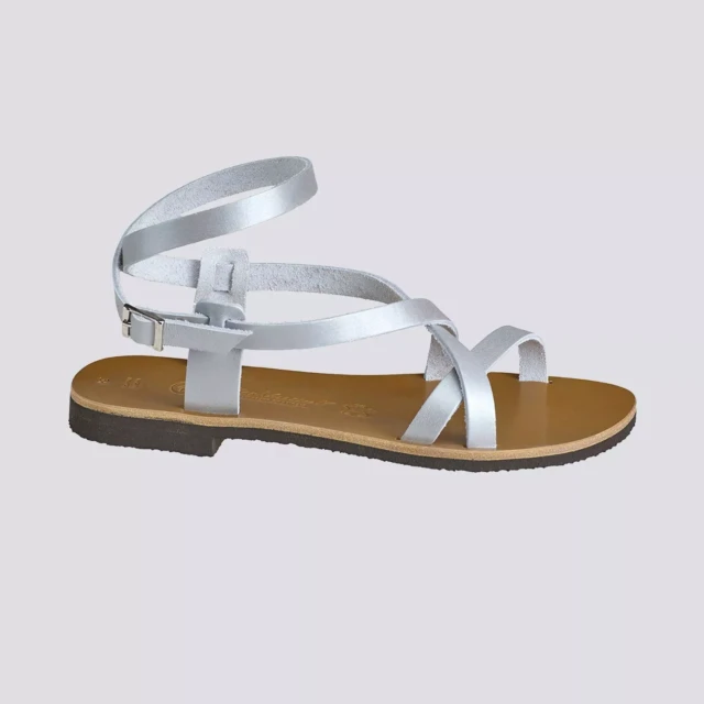 MAX VINCENT - DELPHE cuir tannage vegetal argent Femme