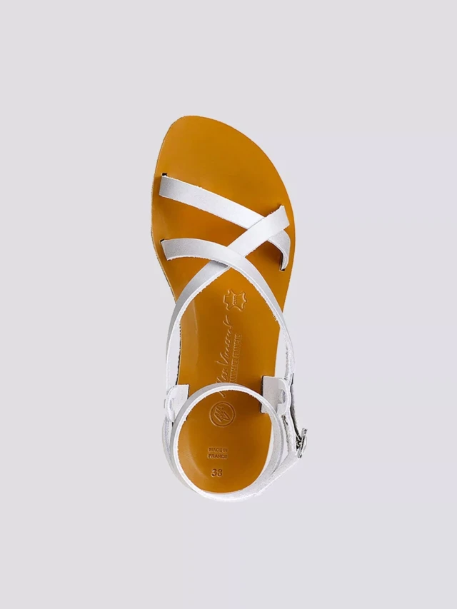 MAX VINCENT - DELPHE cuir tannage vegetal argent Femme