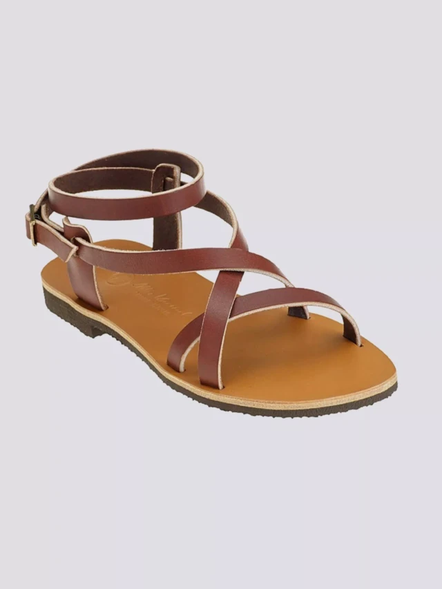 MAX VINCENT - DELPHE cuir tannage vegetal marron Femme