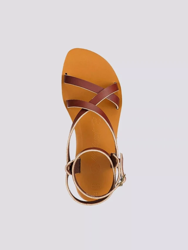 MAX VINCENT - DELPHE cuir tannage vegetal marron Femme