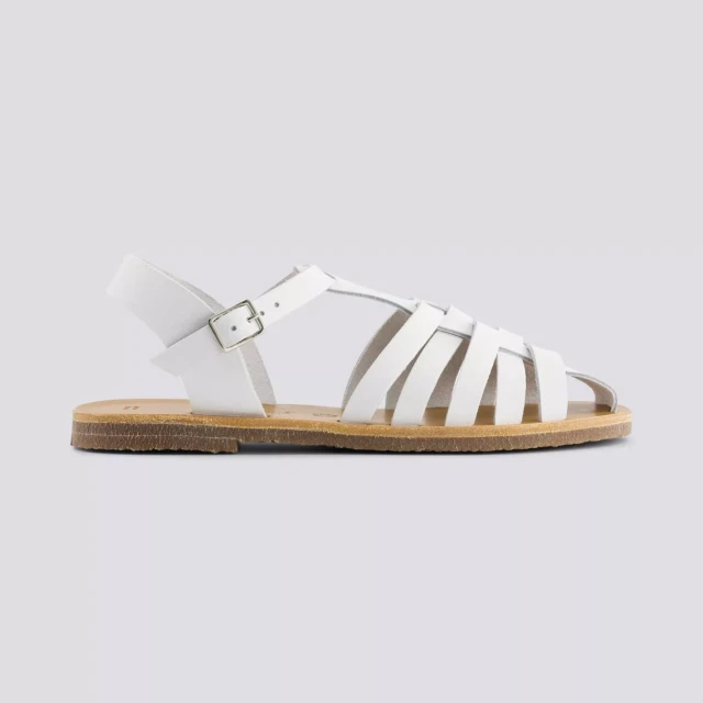 MAX VINCENT - SANDALES FERMEES DIANE cuir blanc Femme