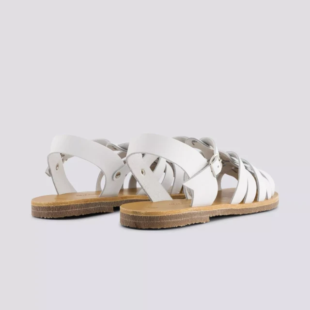 MAX VINCENT - SANDALES FERMEES DIANE cuir blanc Femme