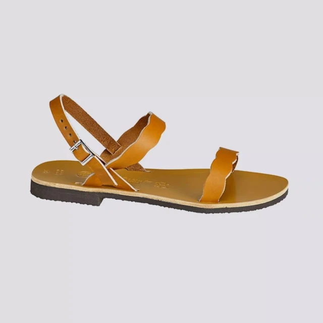 MAX VINCENT - SANDALES DOUBLE BRIDE DIVINE cuir tannage vegetal naturel Femme