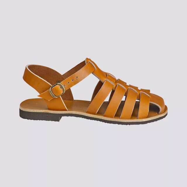 MAX VINCENT - SANDALES FERMEES HELENE cuir tannage vegetal naturel Femme