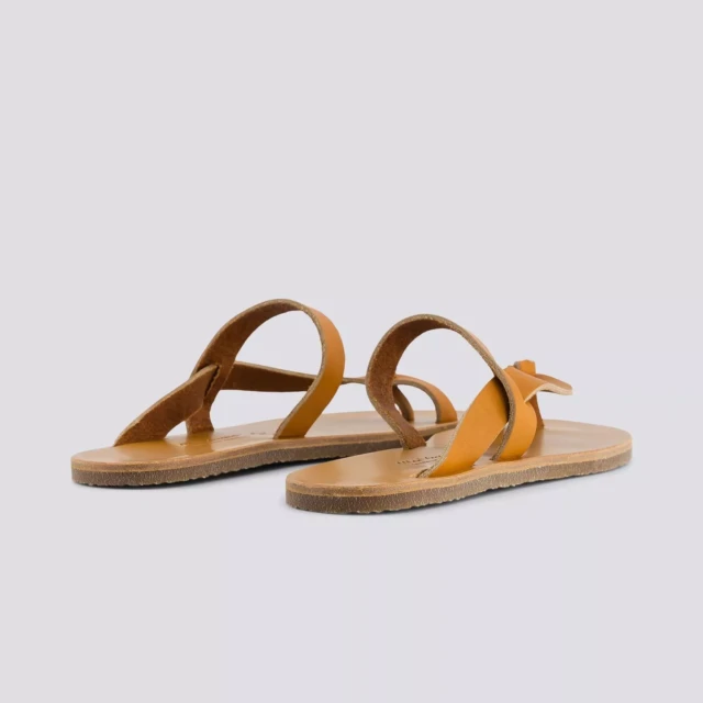 MAX VINCENT - TONGS LAMIA cuir tannage vegetal naturel Femme