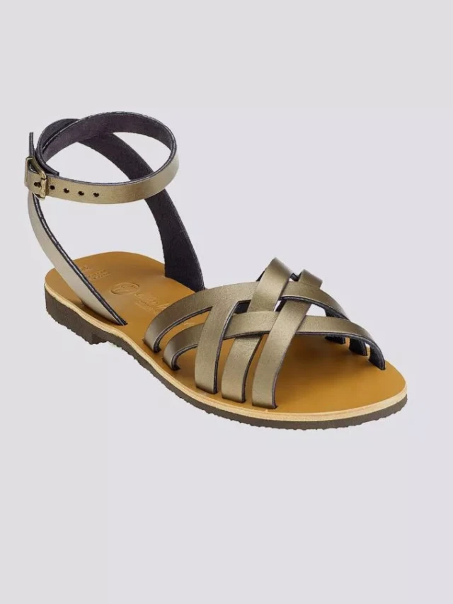 Max Vincent - Sandales brides croisees murcia cuir tannage vegetal mordore femme