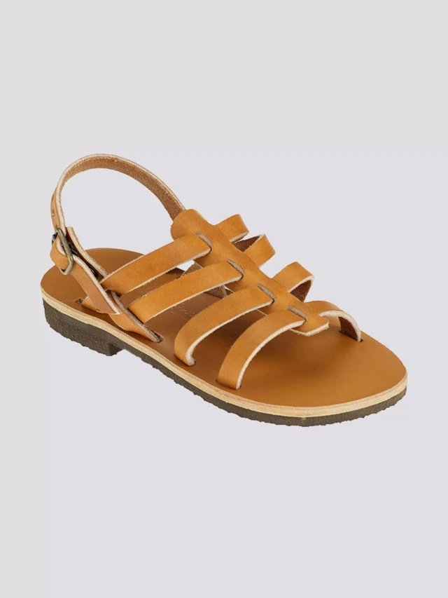 MAX VINCENT - TROPEZIENNE PAMPELONE cuir tannage vegetal naturel Enfant