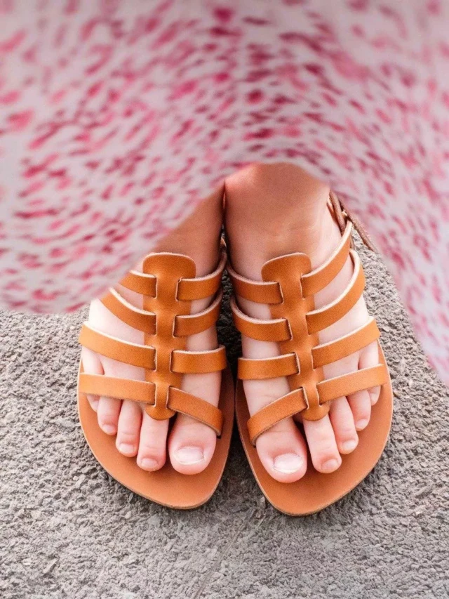 MAX VINCENT - TROPEZIENNE PAMPELONE cuir tannage vegetal naturel Enfant