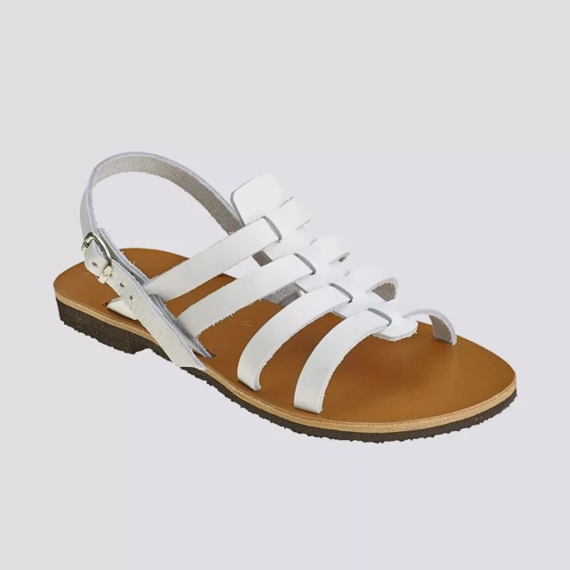MAX VINCENT - TROPEZIENNE PAMPELONE cuir blanc Femme