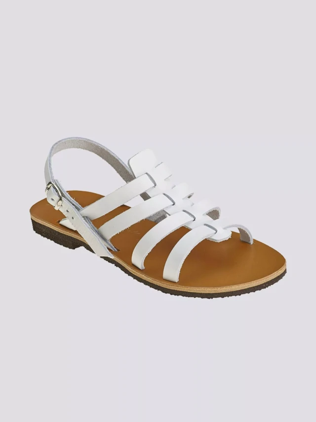 MAX VINCENT - TROPEZIENNE PAMPELONE cuir blanc Femme