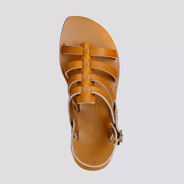 MAX VINCENT - TROPEZIENNE PAMPELONE cuir tannage vegetal naturel Femme