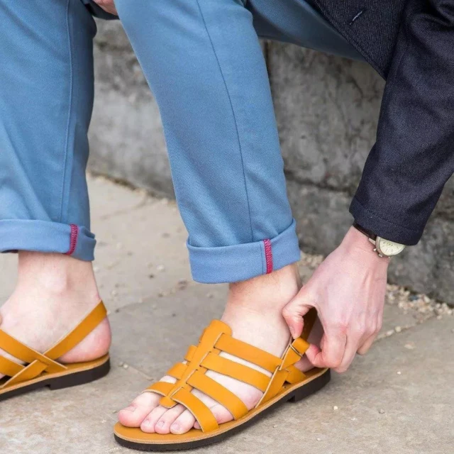 MAX VINCENT - TROPEZIENNE PAMPELONE cuir tannage vegetal naturel Homme