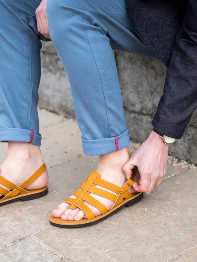 MAX VINCENT - TROPEZIENNE PAMPELONE cuir tannage vegetal naturel Homme