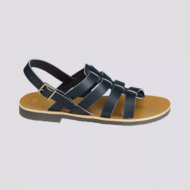 MAX VINCENT - TROPEZIENNE PAMPELONE cuir tannage vegetal noir Homme