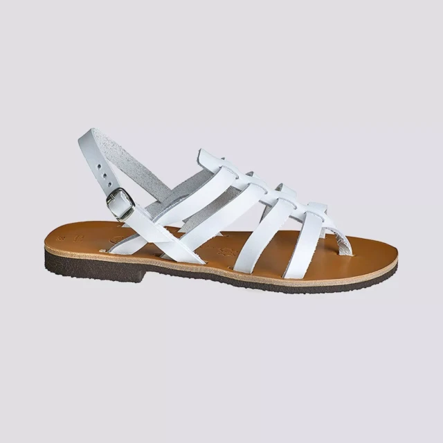 MAX VINCENT - TROPEZIENNE POMPEI cuir blanc Femme