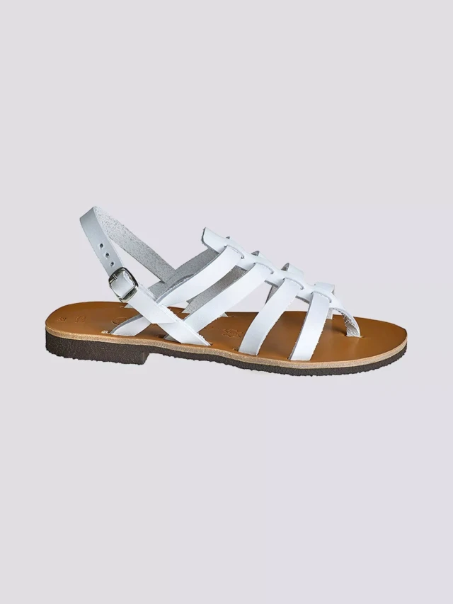 MAX VINCENT - TROPEZIENNE POMPEI cuir blanc Femme
