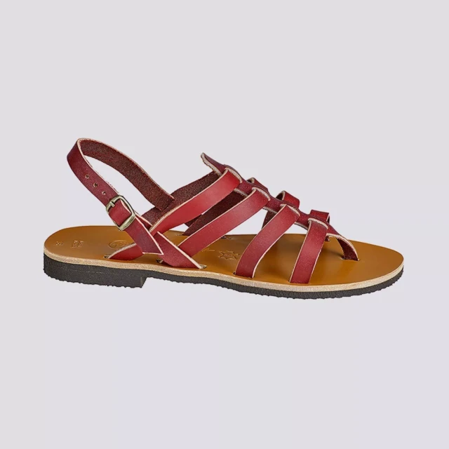 MAX VINCENT - TROPEZIENNE POMPEI cuir tannage vegetal bordeaux Femme