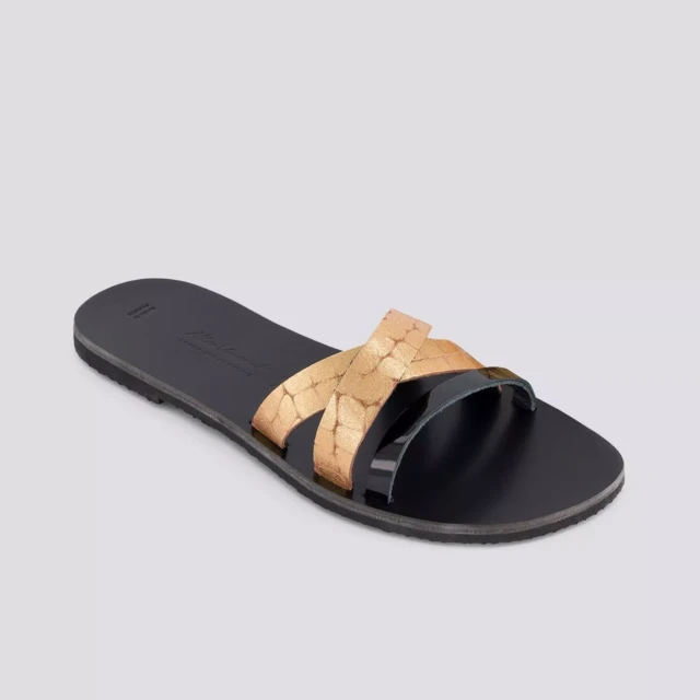 MAX VINCENT - MULES LES PRECIEUSES cuir tannage vegetal noir Femme