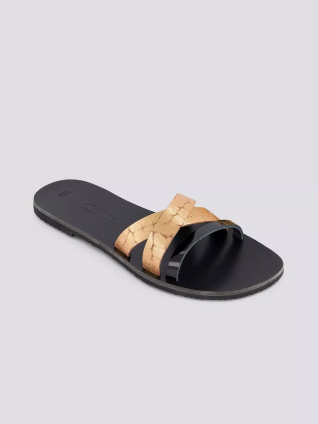MAX VINCENT - MULES LES PRECIEUSES cuir tannage vegetal noir Femme
